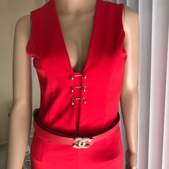 Bright red stretchy jumper Small new  XOXO - Picture 9 of 11